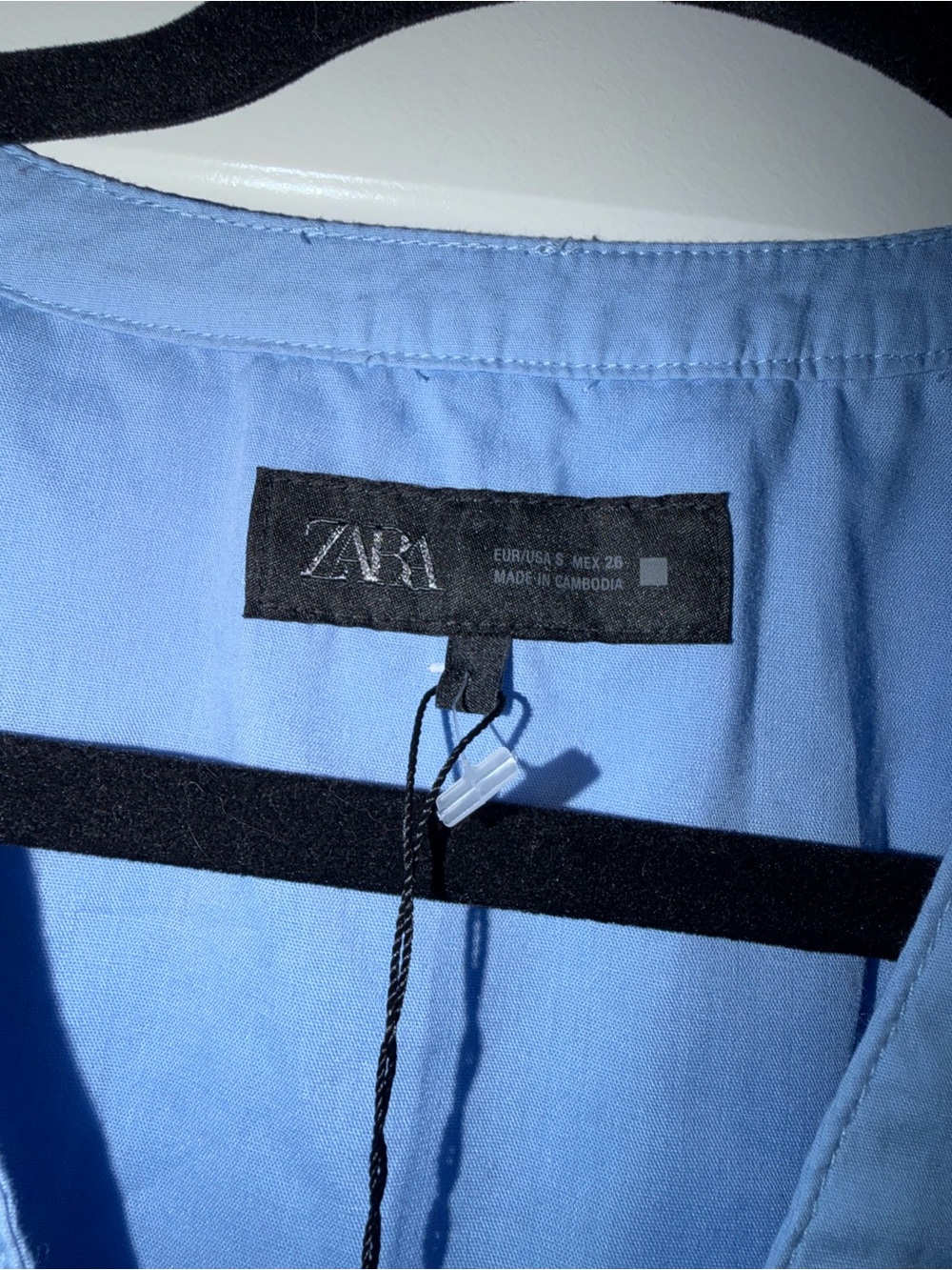 Zara Sky Blue Collared Button-Down Shirt